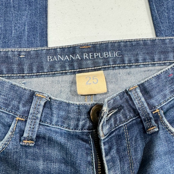 Banana Republic Low Rise Faded Skinny Blue Jeans Size 25 - Picture 3 of 5